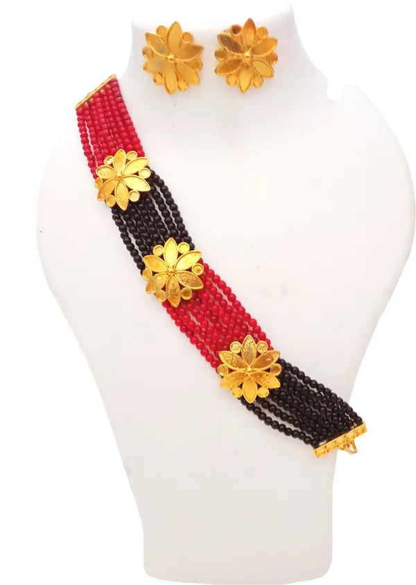 Assamese_Traditional_Gold_Plated_Golpata_Necklace_Set_For_Women_&_Girls